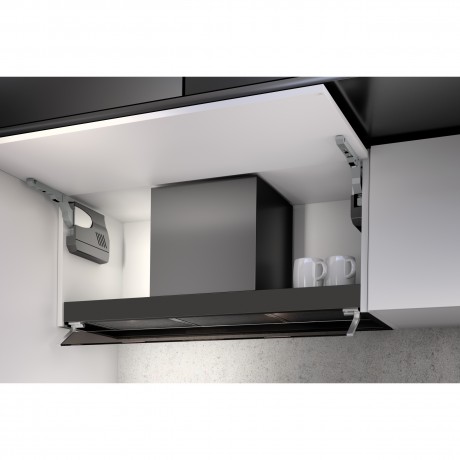 AIRFORCE F300 BL/A/90 90cm Μαύρο Απορροφητήρας Εντοιχιζόμενος Τζάκι